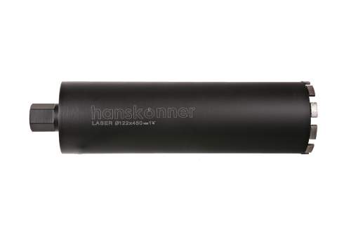 Коронка алмазная LASER по железобетону 122 мм, 1 1/4&ampquot , L=450мм, Hanskonner