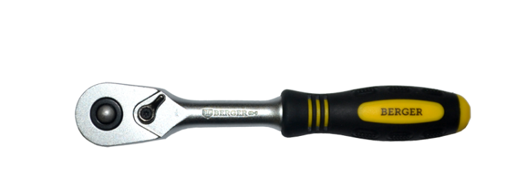 Трещотка 1/4" 45 зуб. 150 мм//BERGER