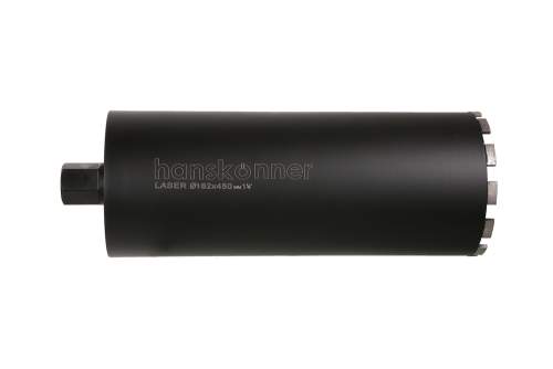 Коронка алмазная LASER по железобетону 162 мм, 1 1/4&ampquot , L=450мм, Hanskonner