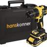 Дрель аккум. б/щ  18В, 1BatterySystem,60Нм, пл.патрон, 2х2Ач,кейс/Hanskonner - Hanskonner  HCD2065C