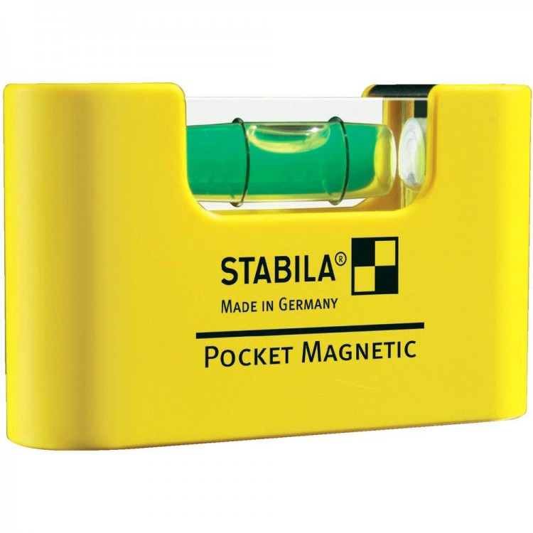 Уровень тип Pocket Magnetic  6,7 см (1 гориз, точн. 1мм/м), пластиковый профиль /STABILA