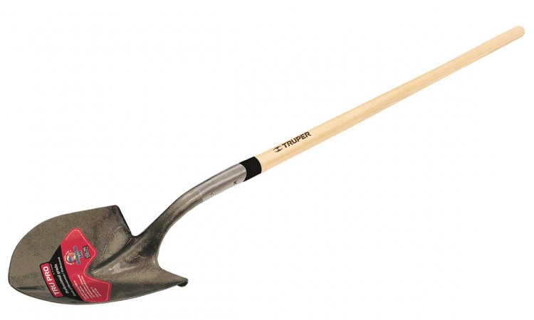 Лопата металлическая штыковая, ручка дерев. 122 см, толщ. полотна 1.8 мм, PRL-R-RBA//TRUPER