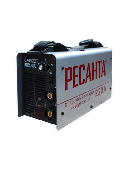 Инвертор сварочный САИ 220 (электрод, ММА, 6600Вт, 140-260В, 10-220А, IP21, ПН70%220А)/РЕСАНТА