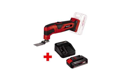 Мультитул аккум. 18 Li PXC 2.5Ач 18В Li+ ЗУ 3А+ набор шлифлистов/ Einhell PXC TC-MG
