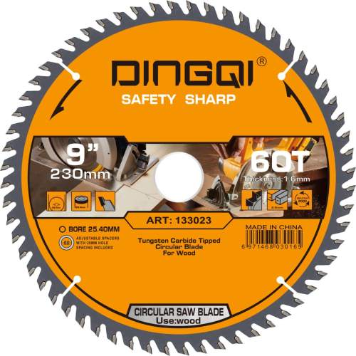 Диск пильный по дереву DINGQI СТАНДАРТ 230x22,2 мм