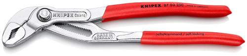 Клещи переставные, зев 50 мм, длина 250 мм, хром, обливные ручки COBRA® KNIPEX