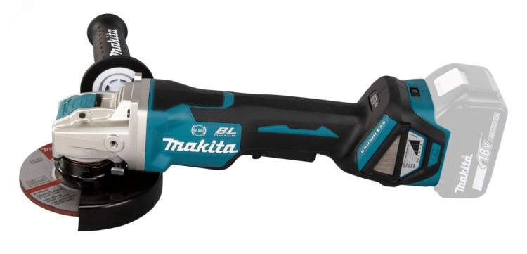 MAKITA Машина шлифовальная угловая аккум. LXT/BL 18В, 125мм,3000-8500 об/минБез ЗУ/АКБ  крепежX-LOCK