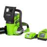 Greenworks G24CS25K2 24V 2000007va 3 Пила цепная G24CS25K2, 24V L- 254мм,3,15кг(АКБ и зарядное устройство в компл.)\Greenworks - Greenworks G24CS25K2 24V 2000007va 3