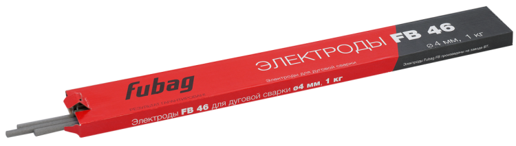 Электрод сварочный FUBAG с рутилово-целлюлозным покрытием FB 46 D4.0 мм (пачка 0.9 кг)