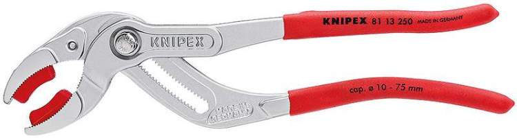Клещи трубные захватные хром Rohr-Greifzange 10-75 KN-8113250 (250мм) //KNIPEX
