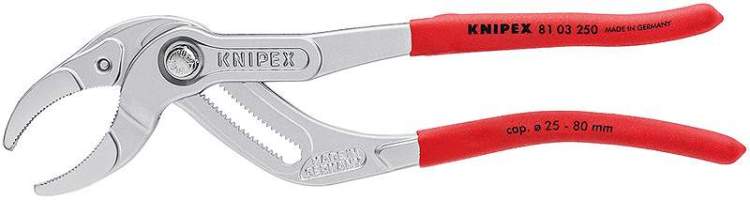 Клещи трубные захватные хром Rohr-Greifzange 25-80 KN-8103250 (250мм) //KNIPEX