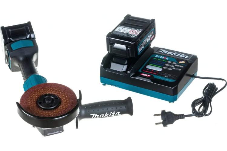 MAKITA Шлифмашина угловая аккум. XGT BL  (40В, 115мм, 8500 об/мин, 2х4,0Ач, DC40RA, Мак рас4) клав