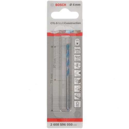 BOSCH Сверло CYL-9 MultiConstr 4X75 мм