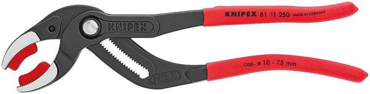 Клещи трубные захватные черненые Rohr-Greifzange 10-75 KN-8111250 (250мм)//KNIPEX